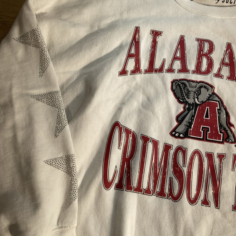 Alabama Crimson Tide Bama Roll Tide Game Day Social Comfort Crew Sweatshirt XL - Picture 4 of 7